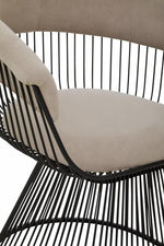Load image into Gallery viewer, Vogue Mink Velvet and Black Frame Chair
