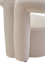 Load image into Gallery viewer, Davina Ivory Textured Boucle Effect Statement Chair

