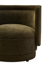 Load image into Gallery viewer, Drake Chenille Effect Curve Forrest Green Chair
