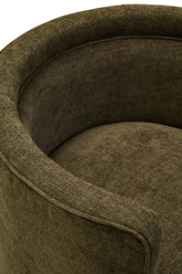 Drake Chenille Effect Curve Forrest Green Chair