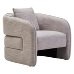 Load image into Gallery viewer, Bilani Grey Linen Effect Curved Chair
