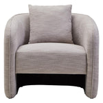 Load image into Gallery viewer, Bilani Grey Linen Effect Curved Chair

