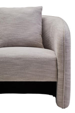 Load image into Gallery viewer, Bilani Grey Linen Effect Curved Chair
