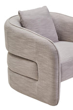 Load image into Gallery viewer, Bilani Grey Linen Effect Curved Chair
