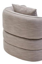 Load image into Gallery viewer, Bilani Grey Linen Effect Curved Chair
