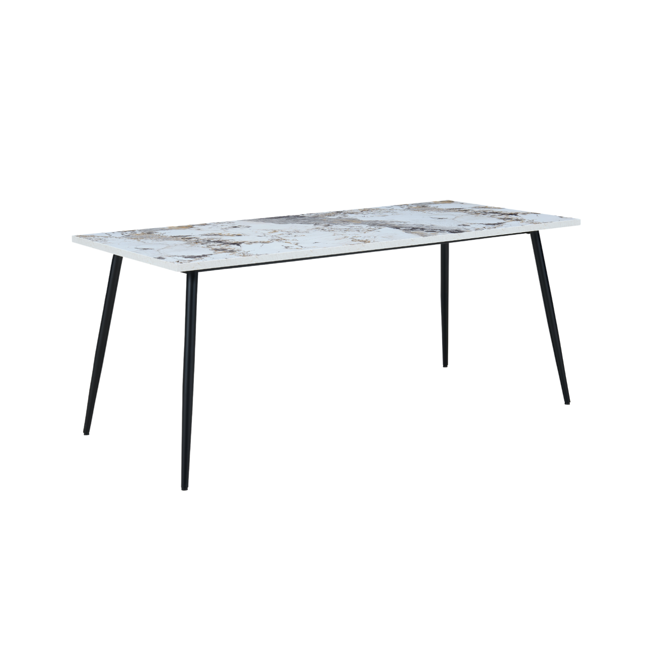 Horizon Large Dining Table Marble Effect