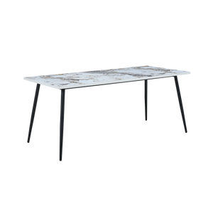 Horizon Large Dining Table Marble Effect
