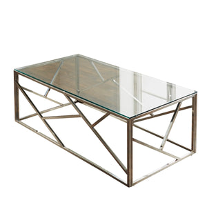 Geomoetric Silver Coffee Table