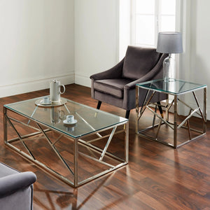 Geomoetric Silver Coffee Table