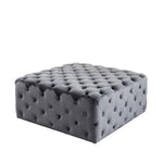 Load image into Gallery viewer, Button Grey Cocktail Ottoman
