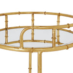 Load image into Gallery viewer, Gold Round Drinks Trolley
