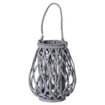 Load image into Gallery viewer, Small Grey Wicker Bulbous Lantern
