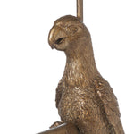 Load image into Gallery viewer, Percy The Parrot Gold Table Lamp With Teal Velvet Shade
