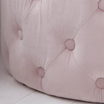 Load image into Gallery viewer, Pastel Pink Tufted Velvet Pouffe
